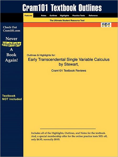 Studyguide for Early Transcendental Single Variable Calculus by Stewart, Isbn 9780534274184 - Paul Stewart - Books - Cram101 - 9781428835108 - September 6, 2007