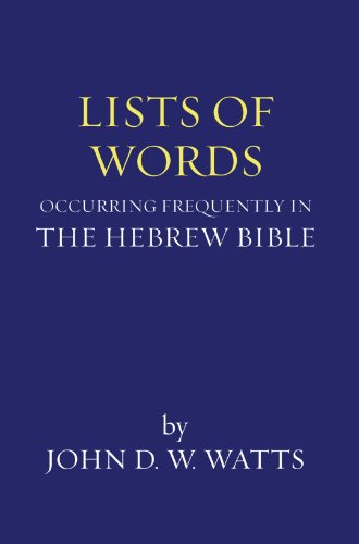 Cover for John D. W. Watts · Lists of Words Occurring Frequently in the Hebrew Bible: (Paperback Book) [2 Blg Rep edition] (2008)