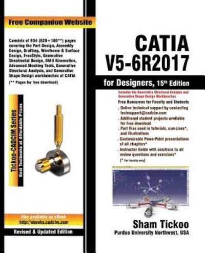 CATIA V5-6R2017 for Designers - Cadcim Technologies - Livros - Cadcim Technologies - 9781640570108 - 27 de dezembro de 2017