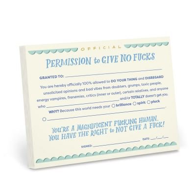 Cover for Em &amp; Friends · Em &amp; Friends Permission to Give No Fucks Notepad (Print) (2022)