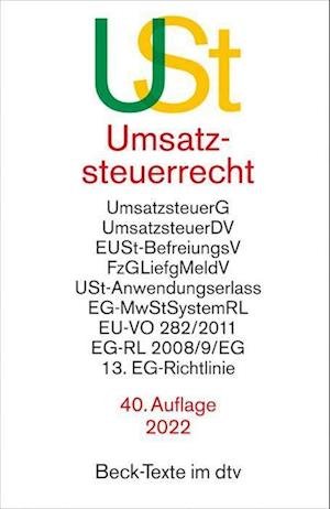 Umsatzsteuerrecht - Dtv Verlagsgesellschaft - Bøker - dtv Verlagsgesellschaft - 9783423531108 - 16. mars 2022