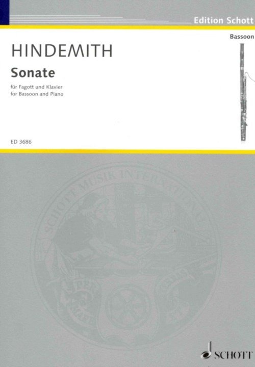 Cover for Paul Hindemith · Bassoon Sonata (Hardcover Book) (1980)