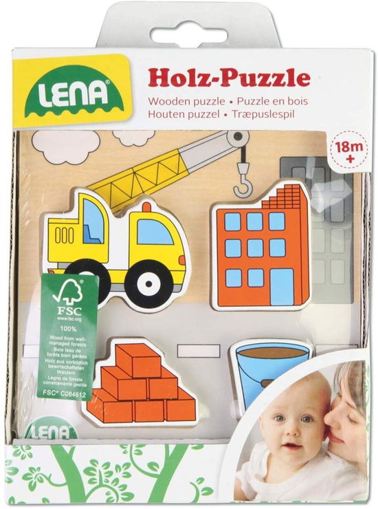 Cover for Lena: Puzzle In Legno · Lena: Puzzle In Legno - Gru Al Lavoro (Toys)