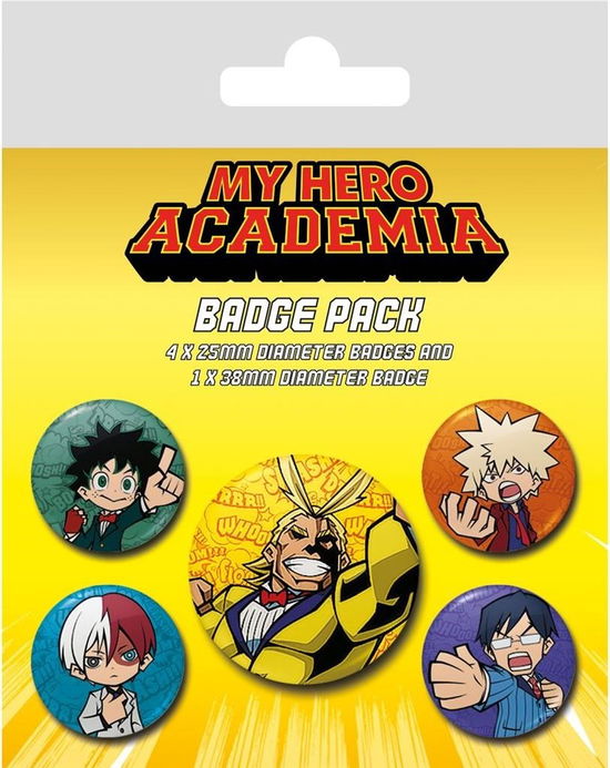 MY HERO ACADEMIA - Chibi - Pack 5 Badges - My Hero Academia: Pyramid - Merchandise -  - 5050293808109 - 