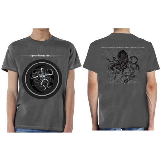 Cover for A Perfect Circle · A Perfect Circle Unisex Tee: Octocircle 2018 (Ex Tour / Back Print) (CLOTHES) [size XXL] [Grey - Unisex edition] (2019)