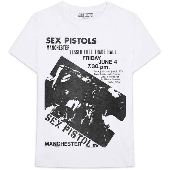 The Sex Pistols Unisex T-Shirt: Manchester Flyer - Sex Pistols - The - Merchandise -  - 5056368689109 - July 28, 2021