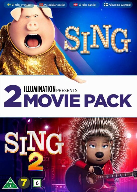 Cover for Sing 1+2 Box (DVD) (2022)