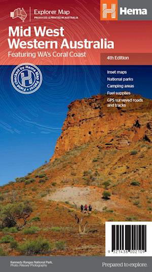 Hema Maps: Western Australia: Mid west : Featuring WA's Coral Coast - Hema Maps - Książki - Hema Maps - 9321438002109 - 1 lipca 2014