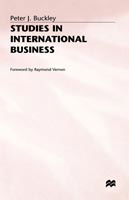 Cover for Peter J. Buckley · Studies in International Business (Hardcover Book) (1992)