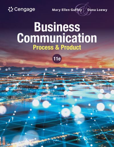 Cover for Guffey, Mary Ellen (Los Angeles Pierce College) · Business Communication: Process &amp; Product (Hardcover Book) (2024)