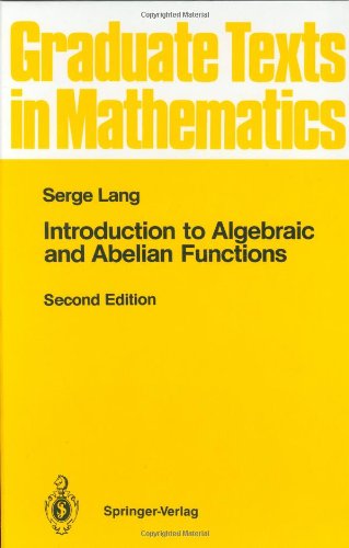 Cover for Serge Lang · Introduction to Algebraic and Abelian Functions - Graduate Texts in Mathematics (Hardcover Book) [2nd Ed. 1982. Corr. 2nd Printing 1995 edition] (1982)