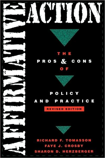 Cover for Richard F. Tomasson · Affirmative Action: The Pros and Cons of Policy Practice (Paperback Bog) [Revised edition] (2001)