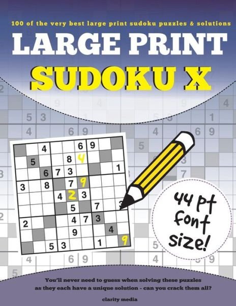 Cover for Clarity Media · Large Print Sudoku X (Paperback Book) (2016)