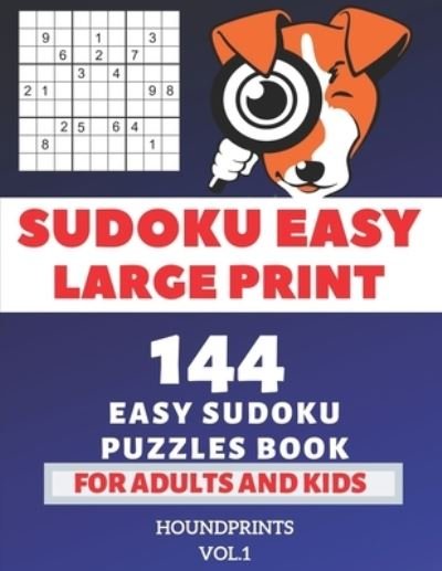 Cover for Houndprints · Sudoku Easy Large Print (Pocketbok) (2019)