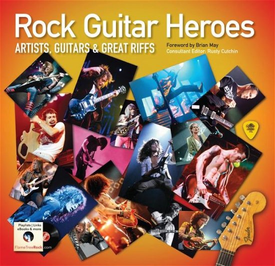 Cover for Rock Guitar Heroes: The Illustrated Encyclopedia of Artists, Guitars and Great Riffs - Revealed (Hardcover bog) [New edition] (2019)