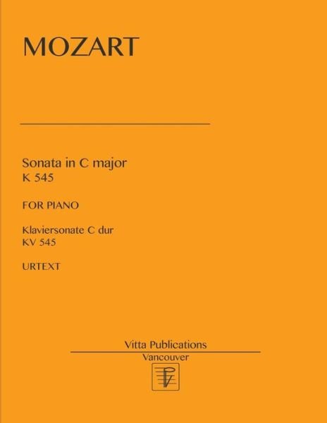 Sonata in C major - Mozart - Boeken - CreateSpace Independent Publishing Platf - 9781983519109 - 3 januari 2018