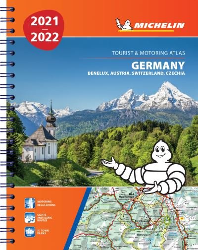 Cover for Michelin · Germany, Benelux, Austria, Switzerland, Czech Republic 2021 / 2022 - Tourist and Motoring Atlas (A4-Spiral): Tourist &amp; Motoring Atlas A4 spiral (Spiral Book) (2021)