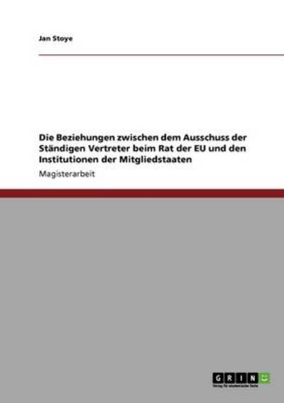 Cover for Stoye · Die Beziehungen zwischen dem Auss (Book) [German edition] (2013)