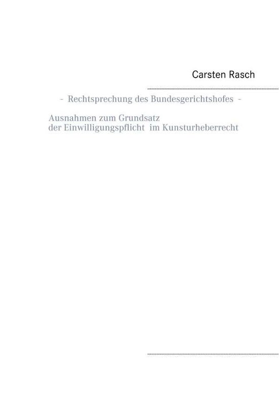 Cover for Rasch · Rechtsprechung des Bundesgerichts (Buch) (2018)