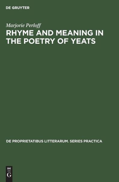 Cover for Perloff · Rhyme and Meaning in the Poetry (Book) (1970)
