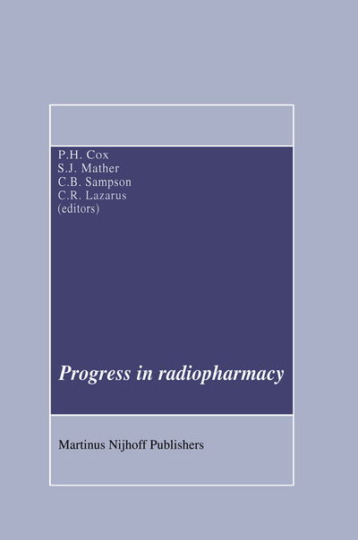 Cover for P H Cox · Progress in Radiopharmacy - Developments in Nuclear Medicine (Taschenbuch) (2011)