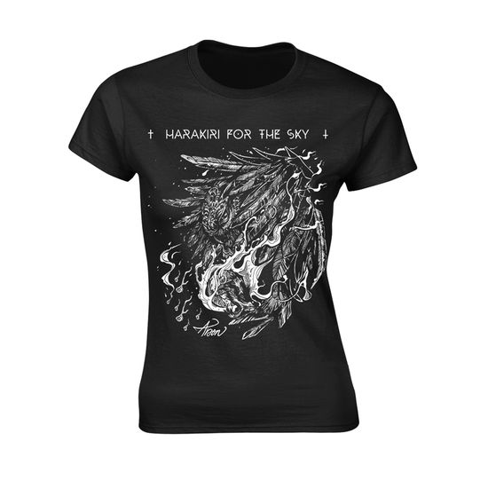 Cover for Harakiri for the Sky · White Owl (Girlie) (T-shirt) [size L] [Black edition] (2018)