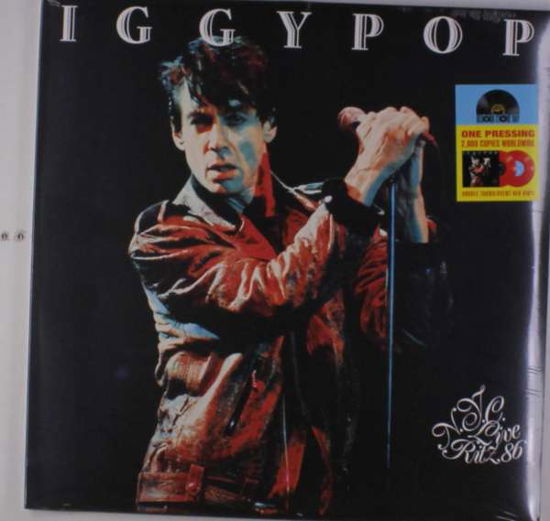 Cover for Iggy Pop · Live At The Ritz 1986 (Red Vinyl) (Rsd 2018) (LP) [Coloured edition] (2018)