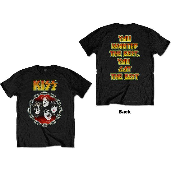 KISS Unisex T-Shirt: You Wanted The Best (Back Print) - Kiss - Merchandise -  - 5056368665110 - 