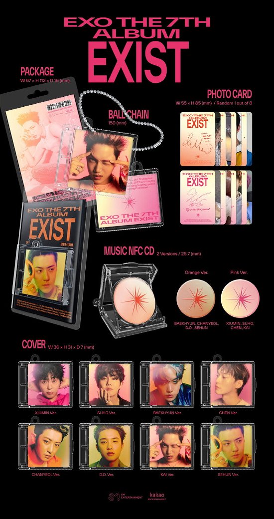 Exist - 7th Album - Exo - Musiikki - SM ENTERTAINMENT - 8804775256110 - torstai 20. heinäkuuta 2023