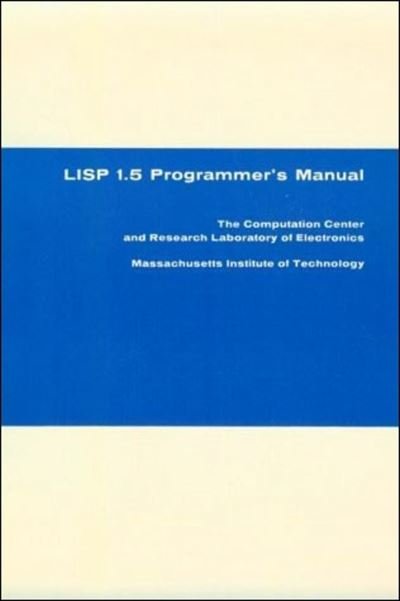 Cover for John McCarthy · LISP 1.5 Programmer's Manual (Paperback Book) (1962)