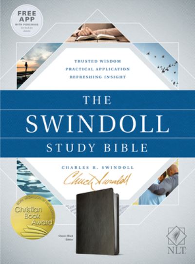 Cover for Charles R. Swindoll · NLT Swindoll Study Bible Black, The (Leather Book) (2018)