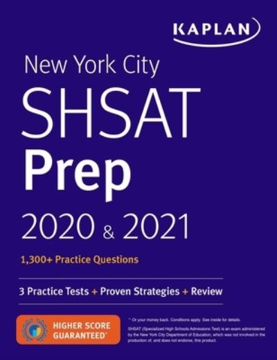 Cover for Kaplan Test Prep · New York City Shsat Prep 2020 &amp; 2021 (Hardcover Book) (2020)