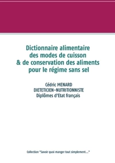 Cover for Menard · Dictionnaire alimentaire des mod (Book) (2020)