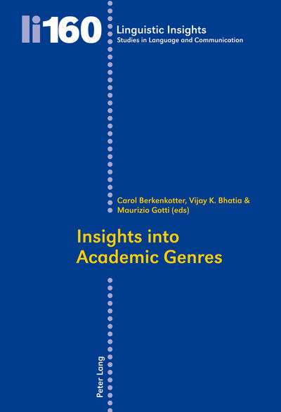 Cover for Insights into Academic Genres - Linguistic Insights (Paperback Book) [New edition] (2012)