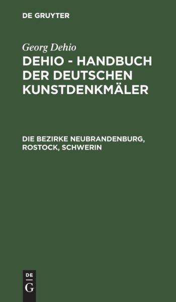 Cover for No Contributor · Die Bezirke Neubrandenburg, Rostock, Schwerin (Hardcover bog) (1980)