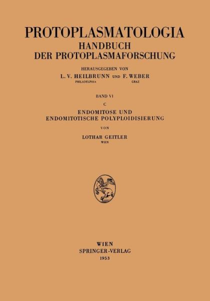 Cover for Lothar Geitler · Endomitose Und Endomitotische Polyploidisierung (Paperback Book) [German edition] (1953)