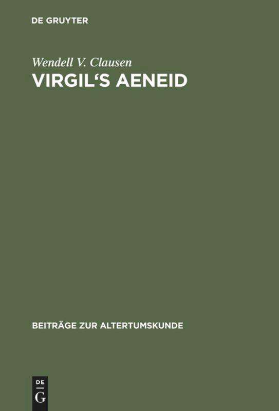 Cover for Clausen · Virgil's Aeneid (Book) (2002)