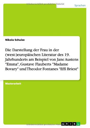 Cover for Schulze · Die Frauenfigur in der (west-)e (Book) [German edition] (2010)