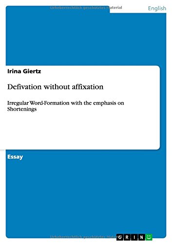 Cover for Giertz · Derivation without affixation (Book) (2014)