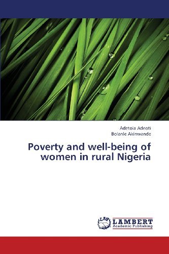 Cover for Bolanle Akinwande · Poverty and Well-being of Women in Rural Nigeria (Paperback Book) (2013)