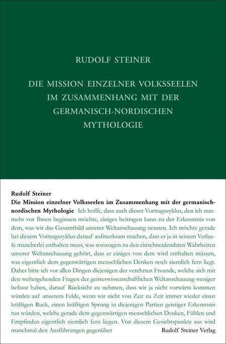 Cover for Steiner · Die Mission einzelner Volksseel (Bok)