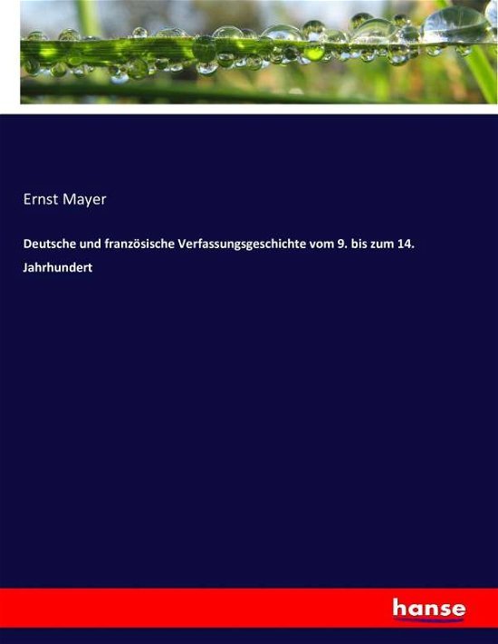 Cover for Mayer · Deutsche und französische Verfass (Bog) (2016)
