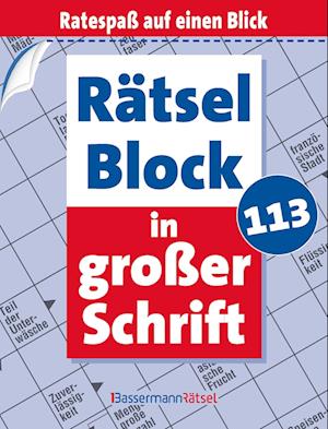 Rätselblock in großer Schrift 113 (5 Exemplare à 2,99 ) - Eberhard Krüger - Książki - Bassermann - 9783809468110 - 30 sierpnia 2023