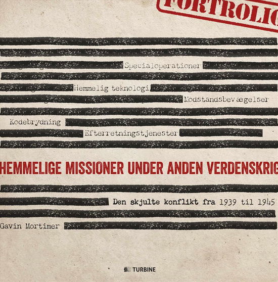 Cover for Gavin Mortimer · Hemmelige missioner under Anden Verdenskrig (Gebundenes Buch) [1. Ausgabe] (2016)