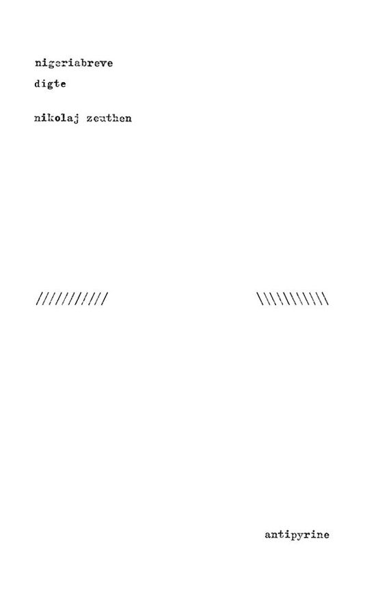 Cover for Nikolaj Zeuthen · Nigeriabreve (Hæftet bog) [1. udgave] (2015)
