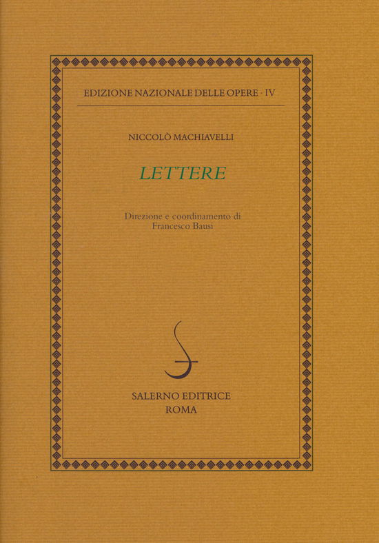 Cover for NiccolÃ² Machiavelli · Lettere #1-2-3 (Book)