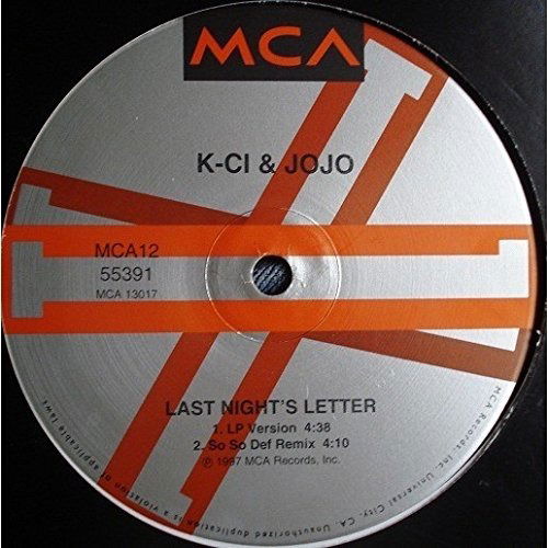 Cover for K-Ci &amp; Jojo · Last Night's Letter (LP) (1990)