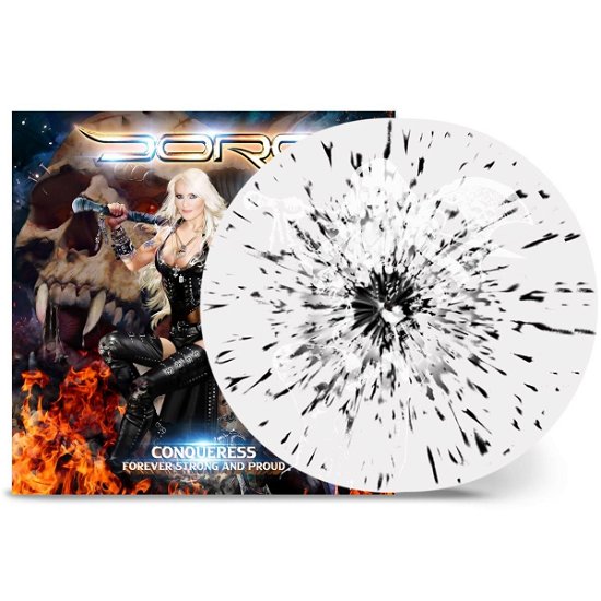 Cover for Doro · Conqueress - Forever Strong and Proud (LP) [White &amp; Black Splatter edition] (2023)