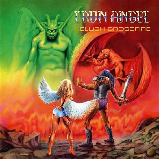 Cover for Iron Angel · Hellish Crossfire (Piss Yellow Vinyl) (VINYL) [Coloured edition] (2017)