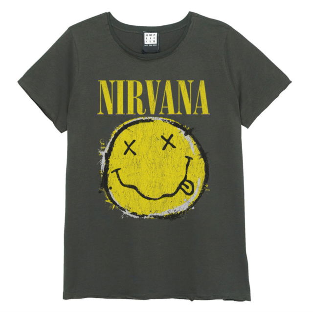 Nirvana · Nirvana Worn Out Smiley Amplified Vintage Charcoal Large